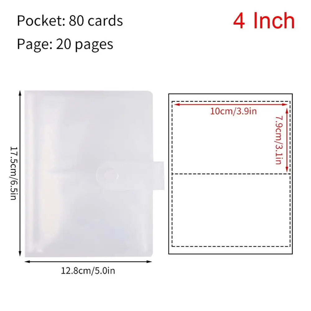 New Collect Book Photo Album 80/160 Slots PVC Picture Card Holder Transparent 3/4/5/6 Inch Photocard Holder Idol Star