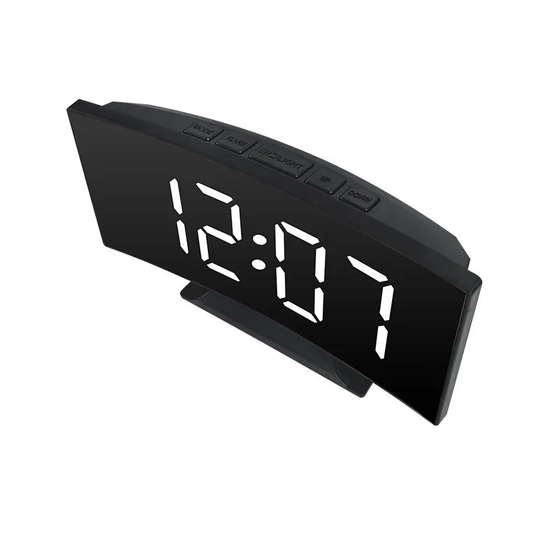 Latest Digital Clock LED Alarm Clock Bedroom Electronic Desktop Clock With Temperature Display Adjustable Brightness 12/24 Hours