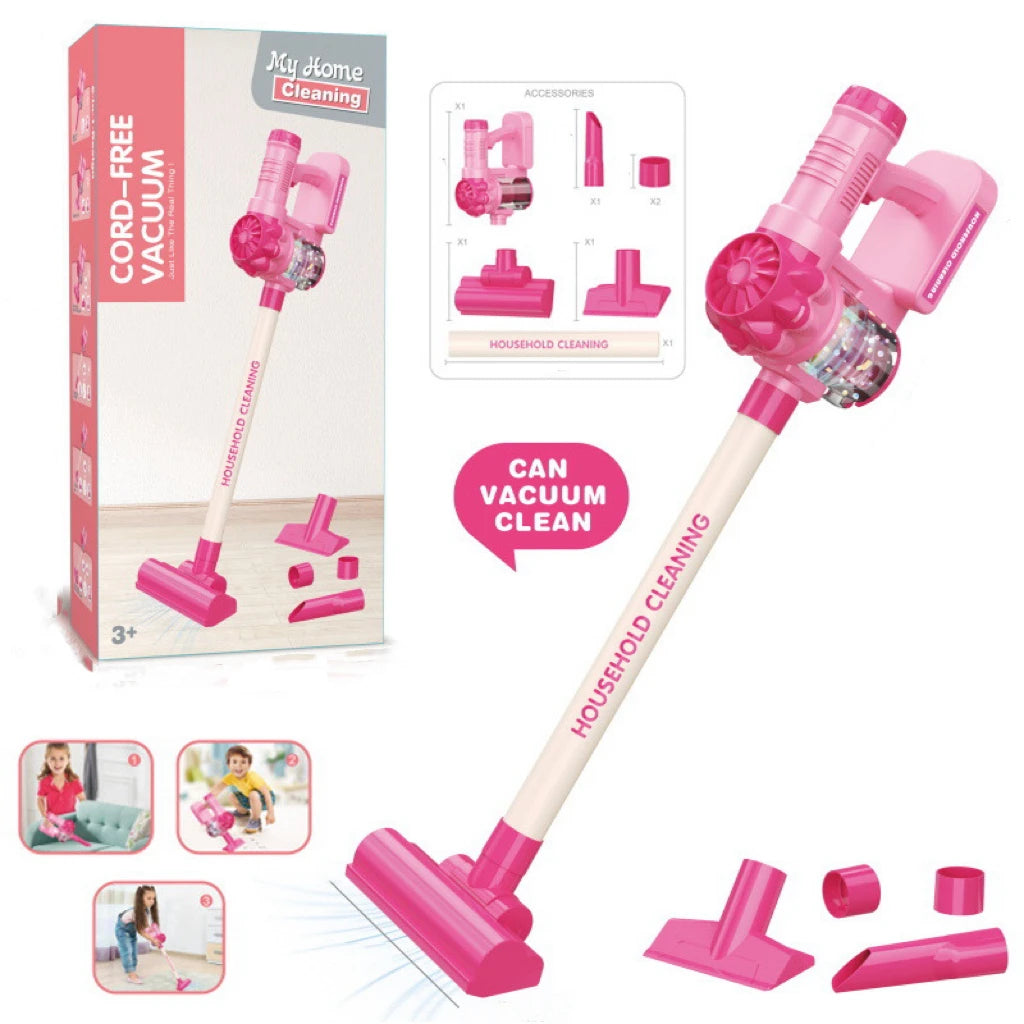 Electric vacuum toy set, three in one design, durable and safe, suitable for children over 3 years old, perfect for fun and play