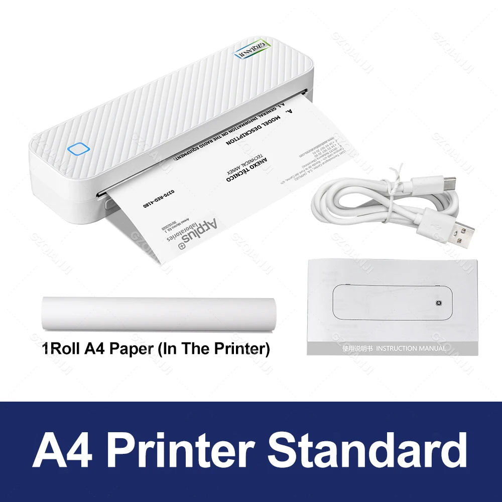 A4 Printer Portable USB Bluetooth Wireless Thermal Tattoo Transfer Maker with Paper Case Support Mobile Smartphone Android Print