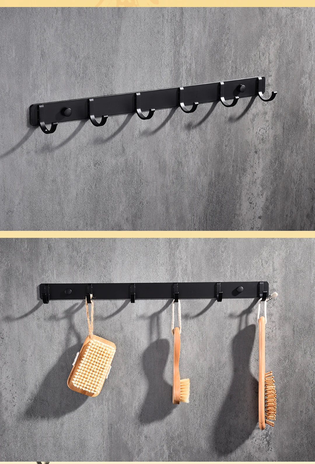 Space Aluminum With Multiple Robe Hooks Hanging Clothes Key Storage Hooks Save Space Towel Rack With Hook Bathroom Accessories