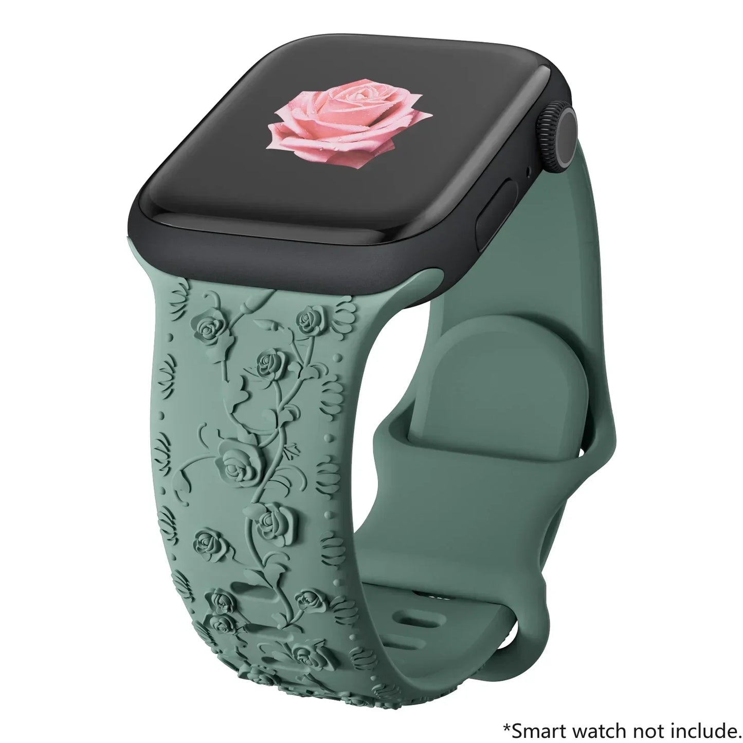 For Apple Watch Band 42mm 41mm 40 45mm 49mm 44mm Floral Engraved bracelet correa for iwatch series11 10 9 7 SE 6 8 Ultra 2 Strap