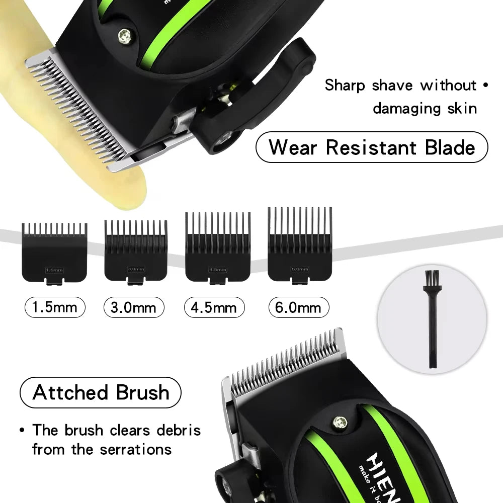 HIENA Electric Hair Clipper Set Portable Cordless Beard Trimmer Rechargeable Powerful Hair Cutting Machine Men's Hair Cutters