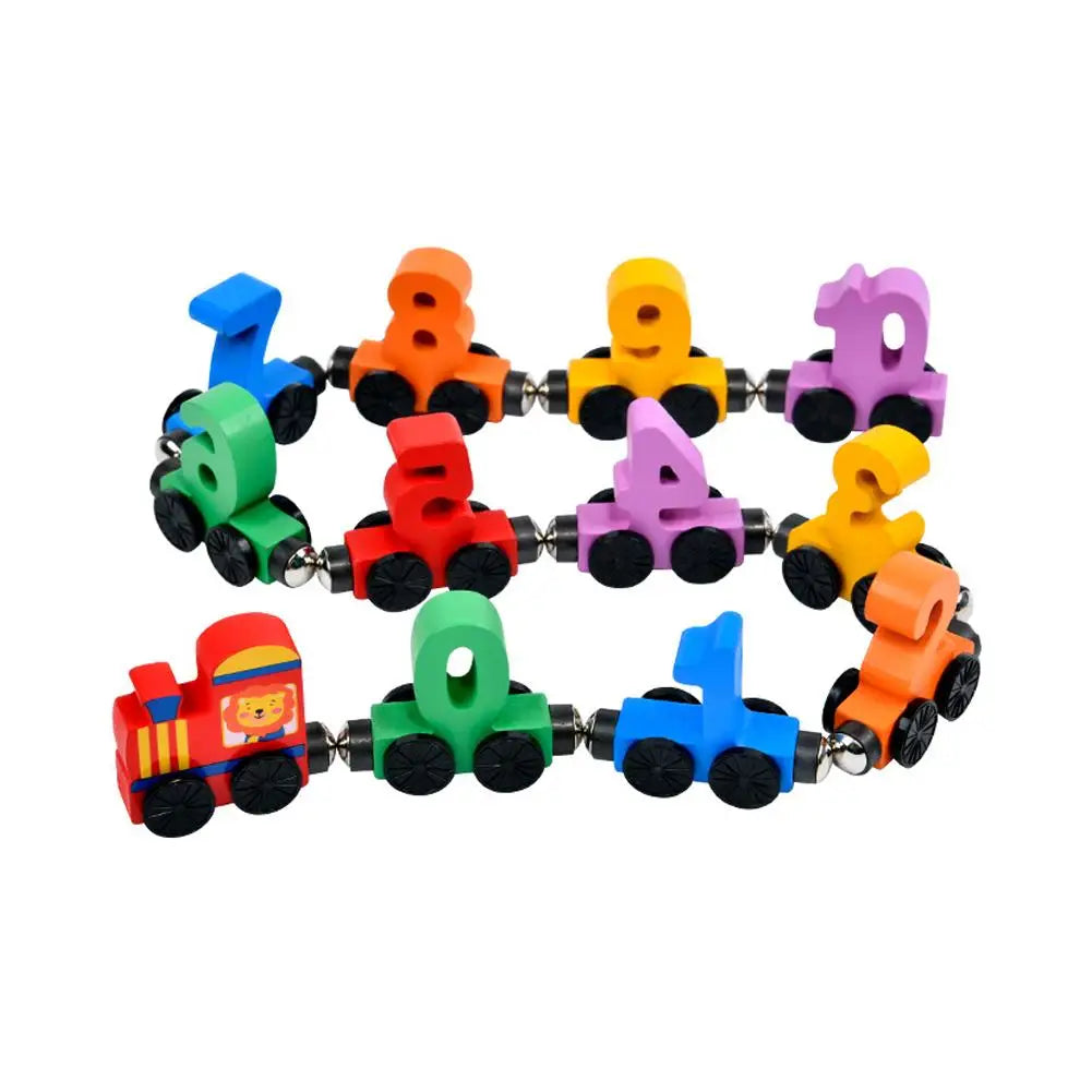 Train Set Magnetic Digital Train Puzzle Wooden Number Trains Learning Activities Educational Digital Train Toys Kids Gifts