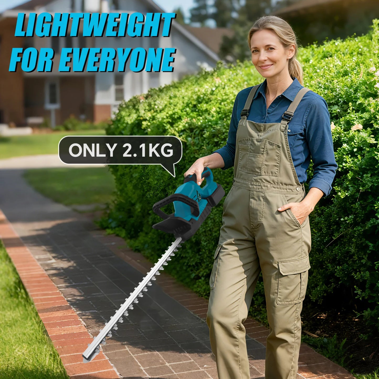 Brushless Electric Hedge Trimmer 3000RPM Cordless Portable Bush Trimmer Lawn Mower Garden Yard Tools For Makita 18V Battery Pin