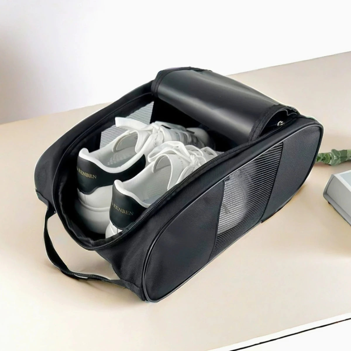 Portable Golf Shoe Bag Oxford Cloth Shoe Carrier Bags Breathable Lightweight Golf Handbag Dustproof Football Tennis Shoe Bag