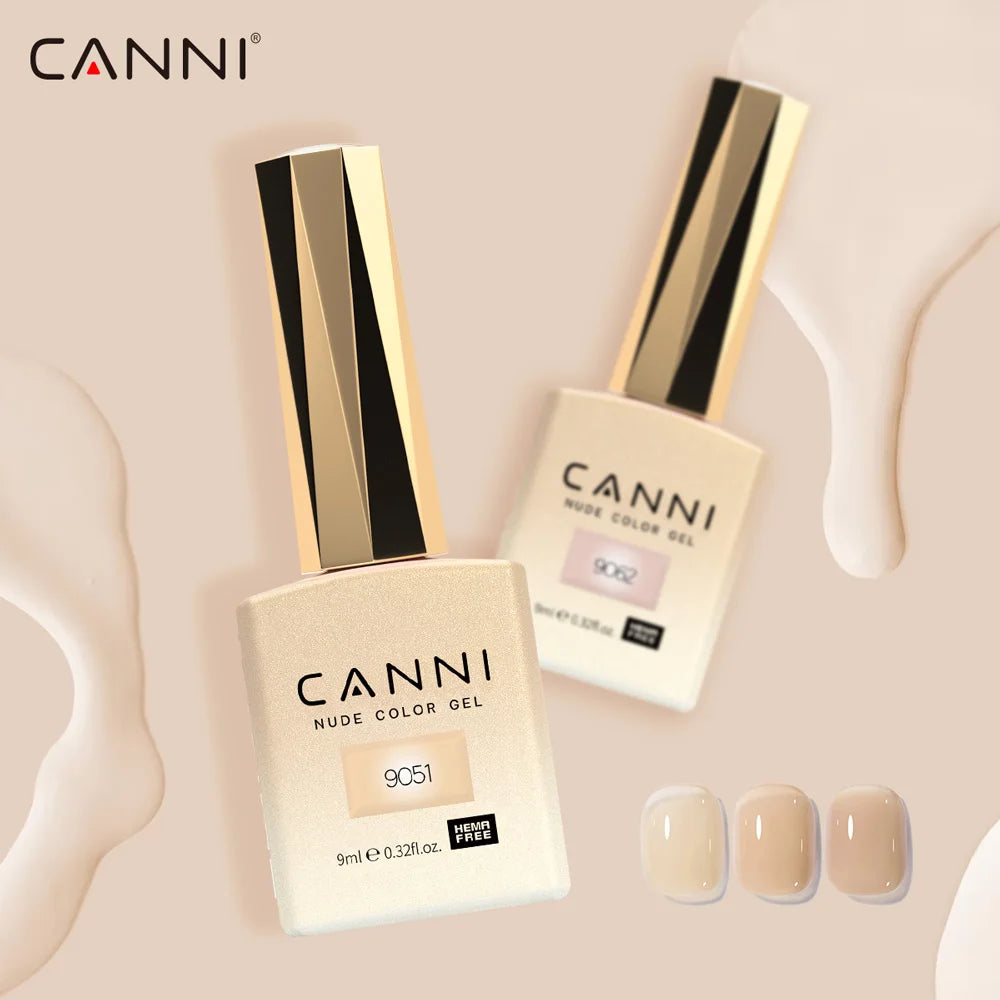 Canni Nail Gel Polish Jelly Nude Color HEMA FREE TPO FREE 9ml Transparent Semi Permanent Natural Nude French Nail Gel Lacquer