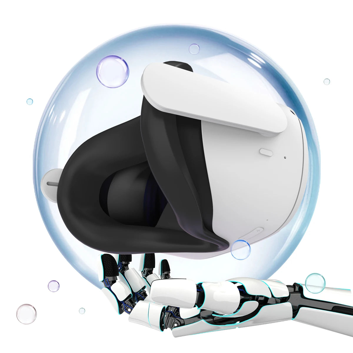 VR Silicone Face Cover for Oculus Quest 2 Accessories Face Pad Replacement Light-Thin VR Face Cushion for Meta Quest 2 VR Parts