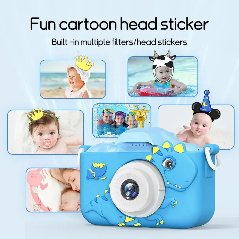 Digital Kids Cameras Toys Mini Children Camera 1080P HD 8x Zoom Dual Camera Boys Girls Birthday Gifts Outdoor Photography Toy