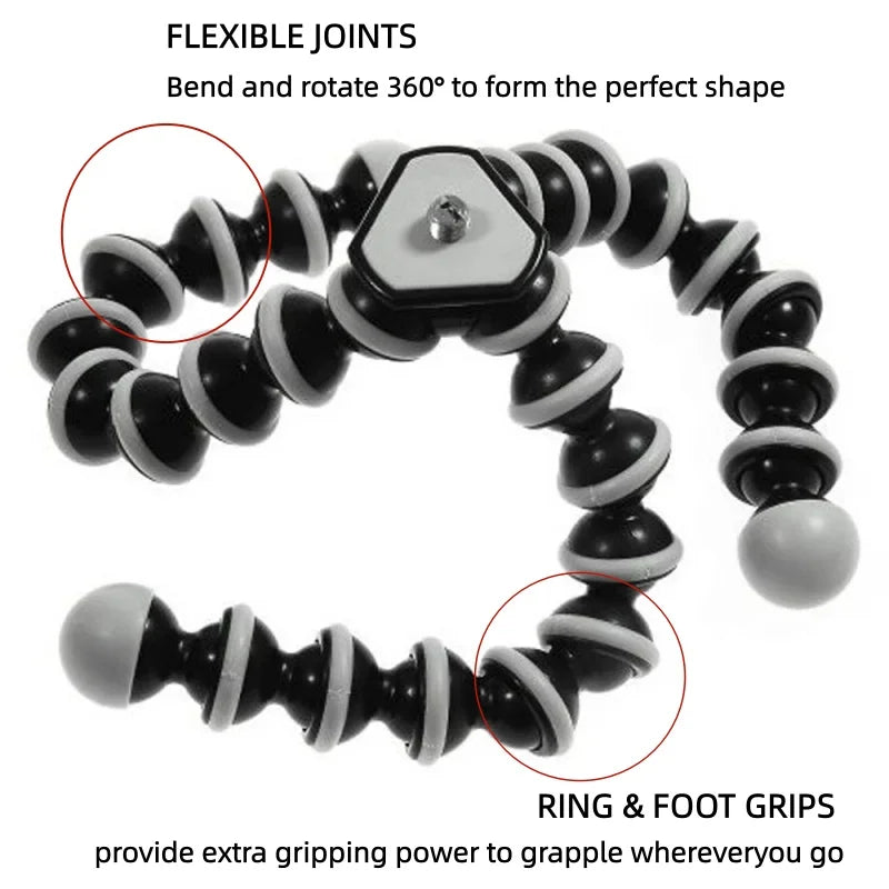 RP01-E Flexible Octopus Tripod Stand Gorillapod for Mobile Phone Camera - Mini Table Desk Stand Compatible with iPhone Samsung