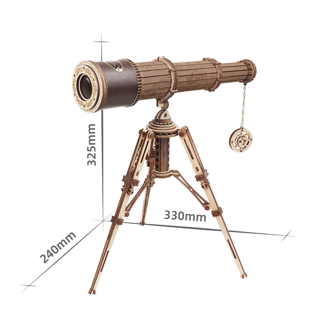 ROKR Curious Discovery Series 3D Wooden Puzzle Games Assembly Telescope Orrery Model Buliding Kits Toys Gift ST