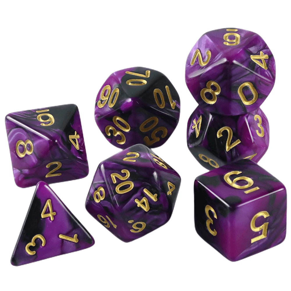 Dice DND Game Dice Role Dice Mixing Colours Dice Set With Bag 9 Different Styles Available For Portable RPG TRPG Games