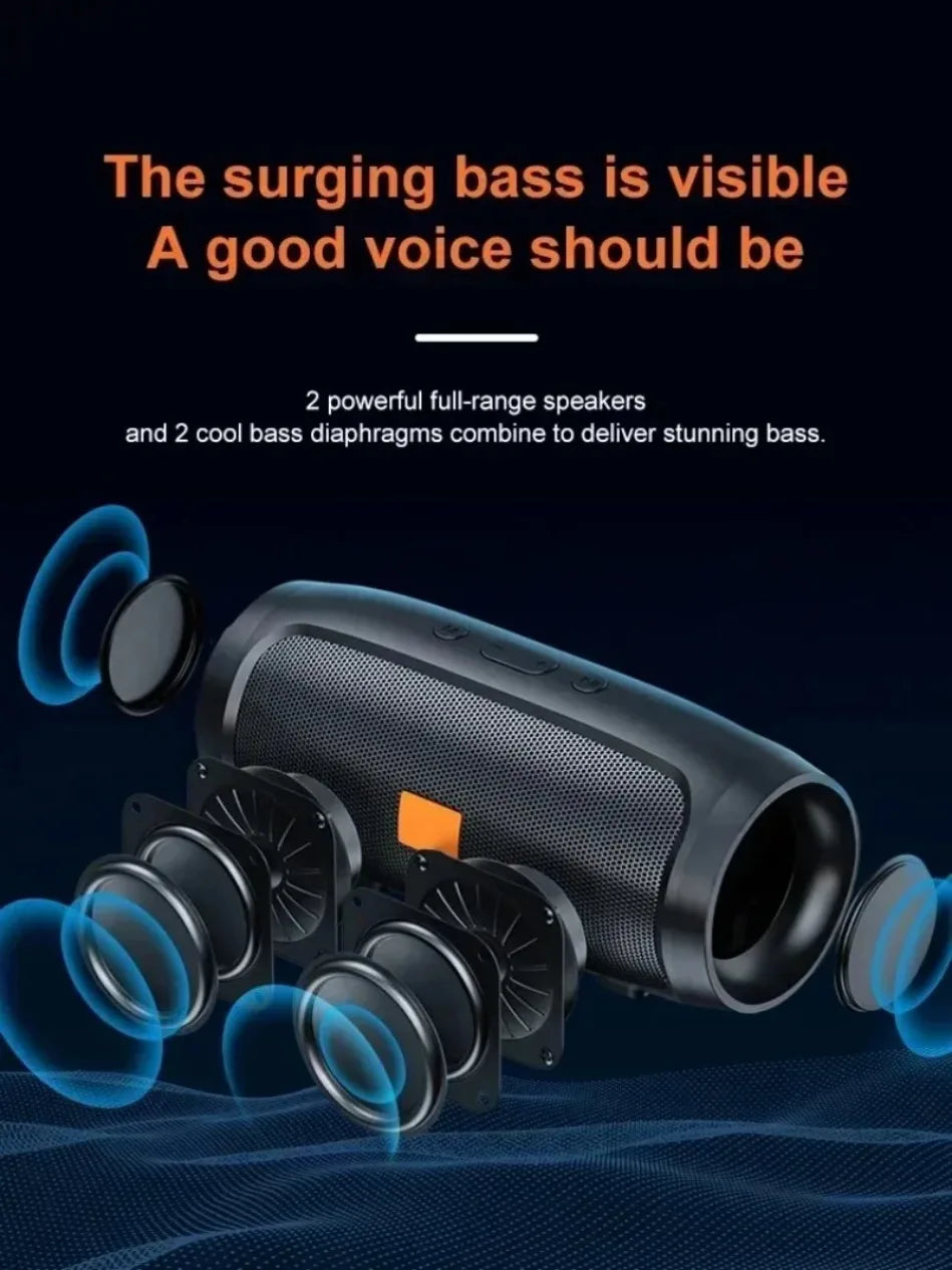 Lenovo TF USB Bluetooth Speaker Portable Dual Speaker Stereo Outdoor Playback FM Voice Broadcasting Subwoofer Wireless Speakers
