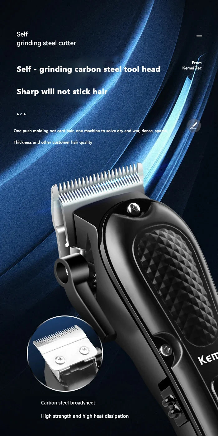 Kemei Hair Clipper Km-1071 Km-2299 Km-2024 UBS Rechargeable Cordless Beard Trimmer Powerful Electric Hair Clippers for Men