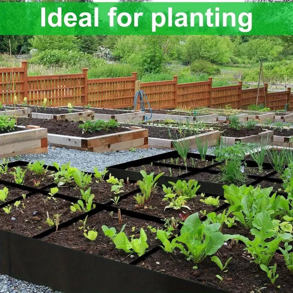 Felt Fabric Raised Garden Bed, 8-Grid Portable Rectangle Grow Bag, Reusable Vegetable Planter Box for Indoor & Outdoor Gardening