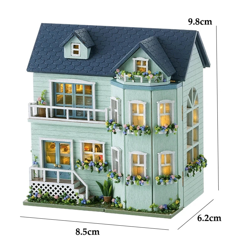 DIY Wooden Doll Houses Mini Assembly Handmade Small House Creative Scene Decoration DollHouse For Toys Birthday Gifts