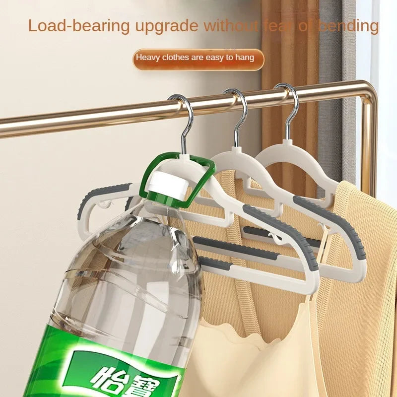 10PCS Anti Slip Hanger Household Clothes Hanger Plastic Non Marking and Anti Slip Hanger Clothing Rack Drying Rack for Clothes