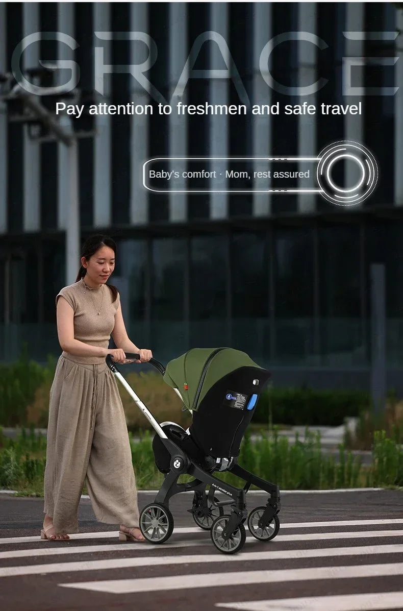 EU STOCK Foldable Lightweight baby stroller Multifunctional Four Wheels poussette bebe 3 en 1 Portable baby wagon