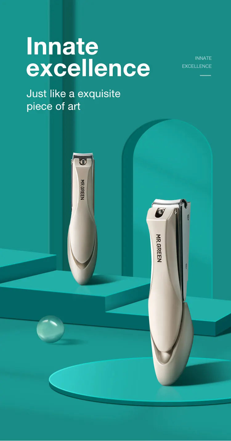 MR.GREEN Anti Splash Nail Clippers Stainless Steel Fingernail Cutter Manicure Tools Bionics Design Nail Trimmer