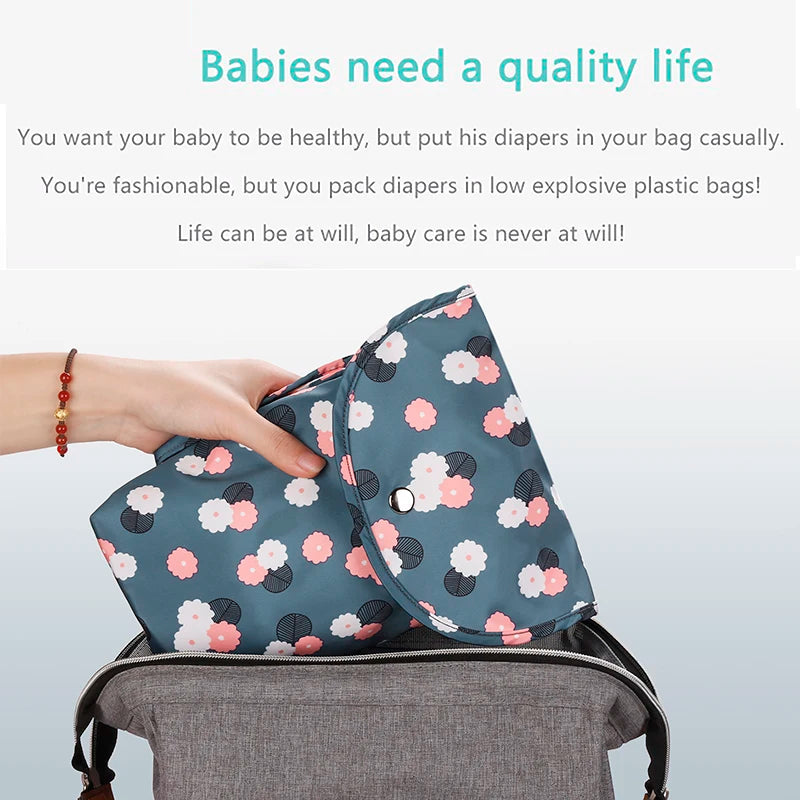 Baby Diaper Bag Newborn Diaper Storage Bag Organizer Waterproof Portable Travel Outdoor Storage Nappy Carry Pack Stroller Pocket