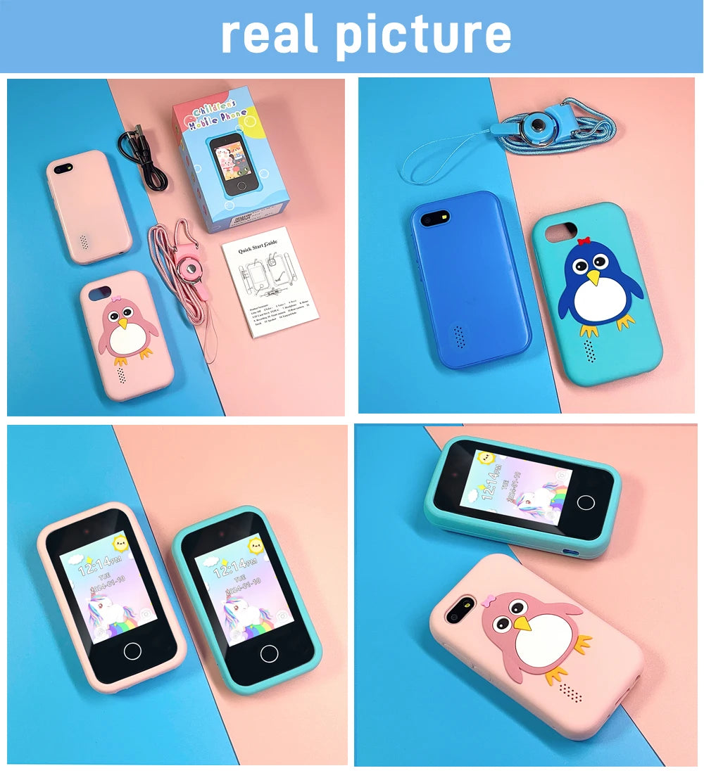 Kids Smart Phone Educational Toys Dual Camera Music Player Baby Phone With 32G Memory Game Learning For Boy Girls Brithday Gifts