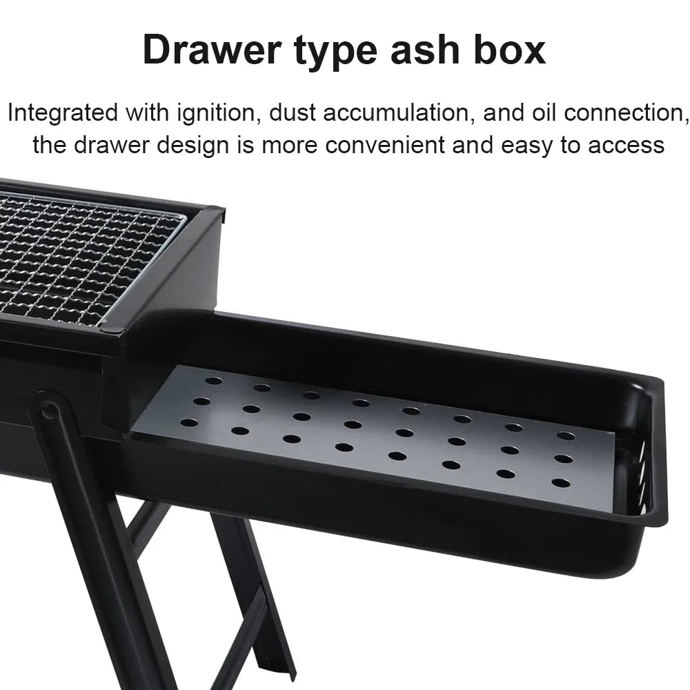 Barbecue Grill Folding Grill Portable BBQ Charcoal Grill BBQ Tool Kit Outdoor Cooking Camping Picnic Beach Portable Barbecue Stove