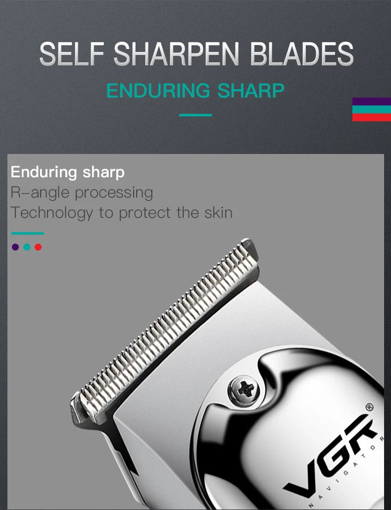 VGR Hair Trimmer Professional Hair Clipper Wireless Hair Cutting Machine Electric Zero Cutting Machine Trimmer for Men V-071