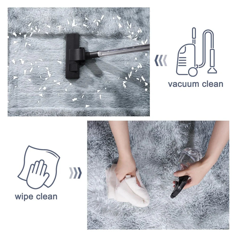 VIKAMA Minimalist Shaggy Living Room Rug, Soft and Fluffy Area Rug, Bedroom Dormitory Children's Room Carpet, Home Decor