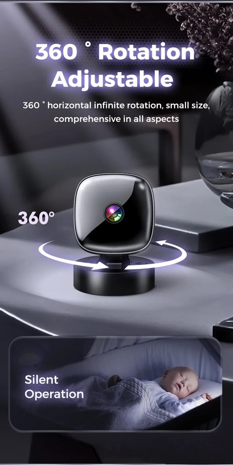 Lenovo Wifi Camera 6K HD Mini Camera Wireless Security Protection Remote Monitor Camcorders Video Surveillance Home Smart Camera