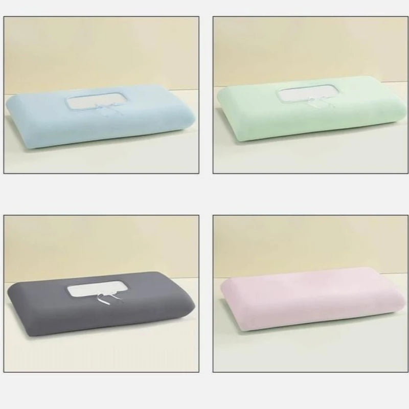 Summer Ice Silk Cooling Pillow Case, Open Style Elastic Edge Cover, Breathable Cool Feel Soft Pillow Protector for Better Sleep