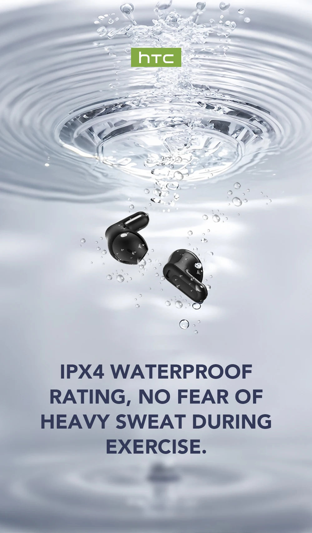 [Ultra HD Screen] HTC NE20 Earphones Bluetooth V6 TWS Sports Wireless Headphones AI Translator Earbud In-Ear Noise Reduction Mic