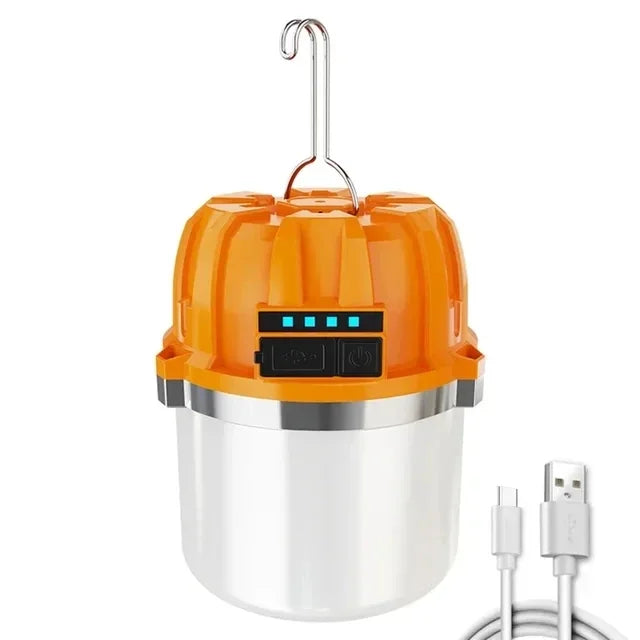Powerful LED Camping Lights Built-in Battery USB Rechargeable Camping BBQ Tents Super Bright Hanging Lantern Power Bank