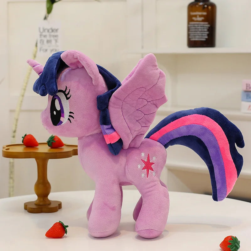 Little Pony Rainbow Dash Applejack Plush Toy 28cm Official Hasbro Figure Soft Stuffed Animal For Fans Collection Gift