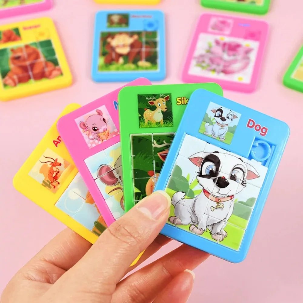 10-50 Pcs Fun Cartoon Jigsaw Animal Puzzles Game Kids Educational Toy Birthday Party Guest Treat Gift Favors Pinata Filler Prize