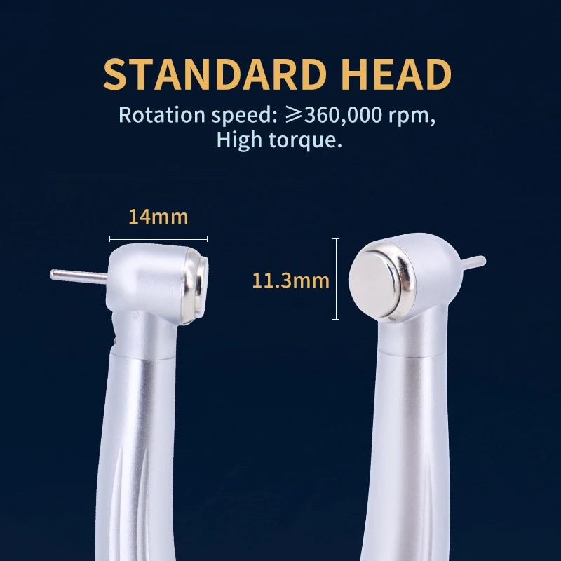 LED Dental Handpiece High Speed Push Button 3 Water Spray Light Ceramic Bearings Dentistry Tips Air Turbine High Rotation Pens