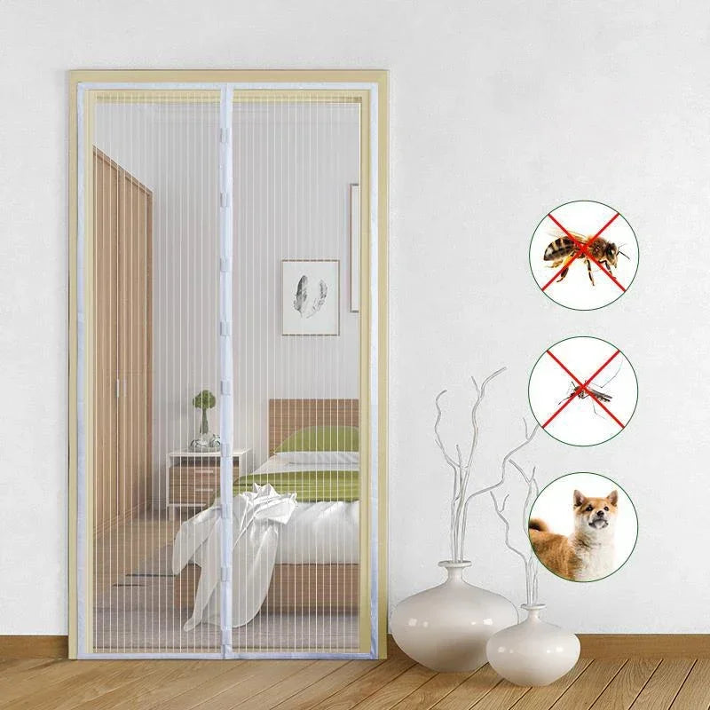 Magnetic Mosquito Net, Summer Insect Fly Control, Door Curtain Net, Living Room, Bedroom Curtain, Automatic Closing Door Screen