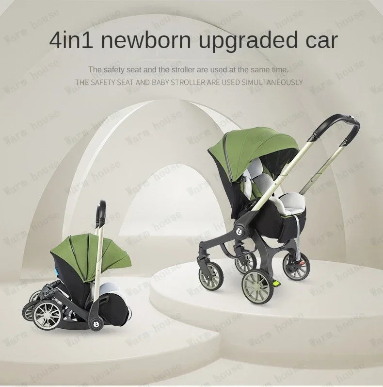 EU STOCK Foldable Lightweight baby stroller Multifunctional Four Wheels poussette bebe 3 en 1 Portable baby wagon