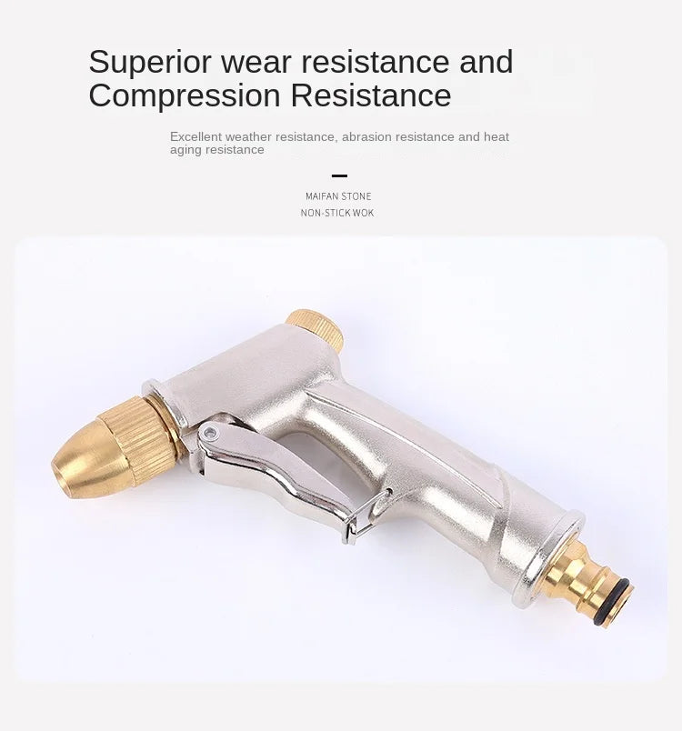 High Pressure Water Spray Gun Metal Brass Nozzle Garden Hose Pipe Lawn Car Wash Sprayer Sprinkler Car Wash Tool Water Guns Xy002