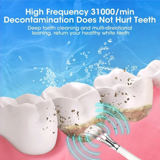 Ultrasonic scaler for teeth cleaning tartar removal plaque removal rechargeable teeth whitening oral care and dental cleaner
