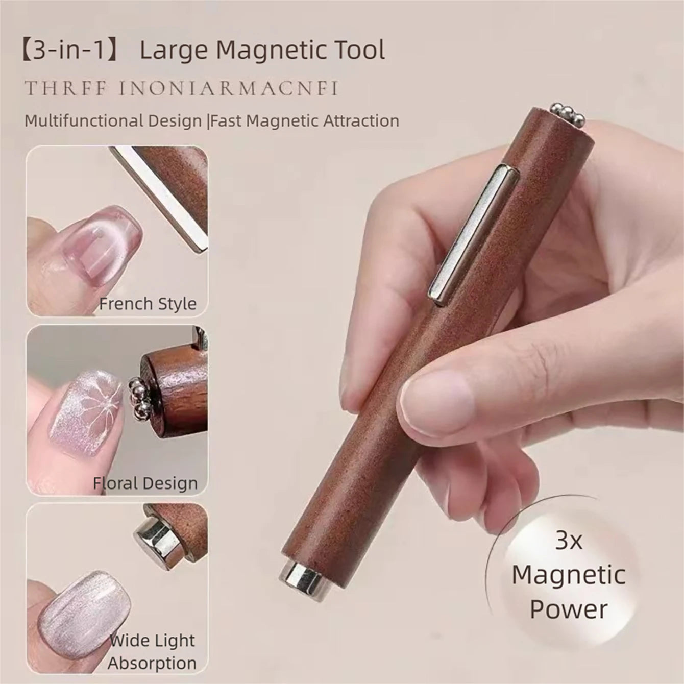 MIANEL New Upgrade 3-Second Hollow Cat Eye Magnet Strong Power Ring Magnet Fast Black Hole Effect for Magnetic Nail Art Beginner