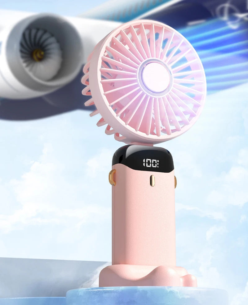 Baby 3 Speeds Stroller Mini Fan With Light Portable USB Charging Fan Mobile Phone Holder Stroller Accessories Baby Newborn Items