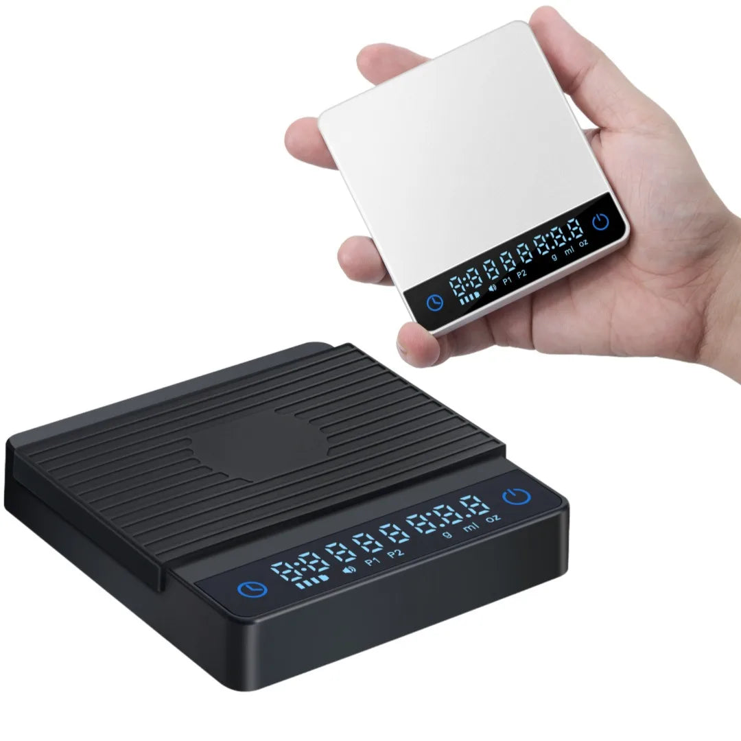 2kg Espresso Electronic Scale Smart Hand-brewed Coffee Dedicated Timing Scale LED Coffee Bean Scale Kitchen Weighing Tool