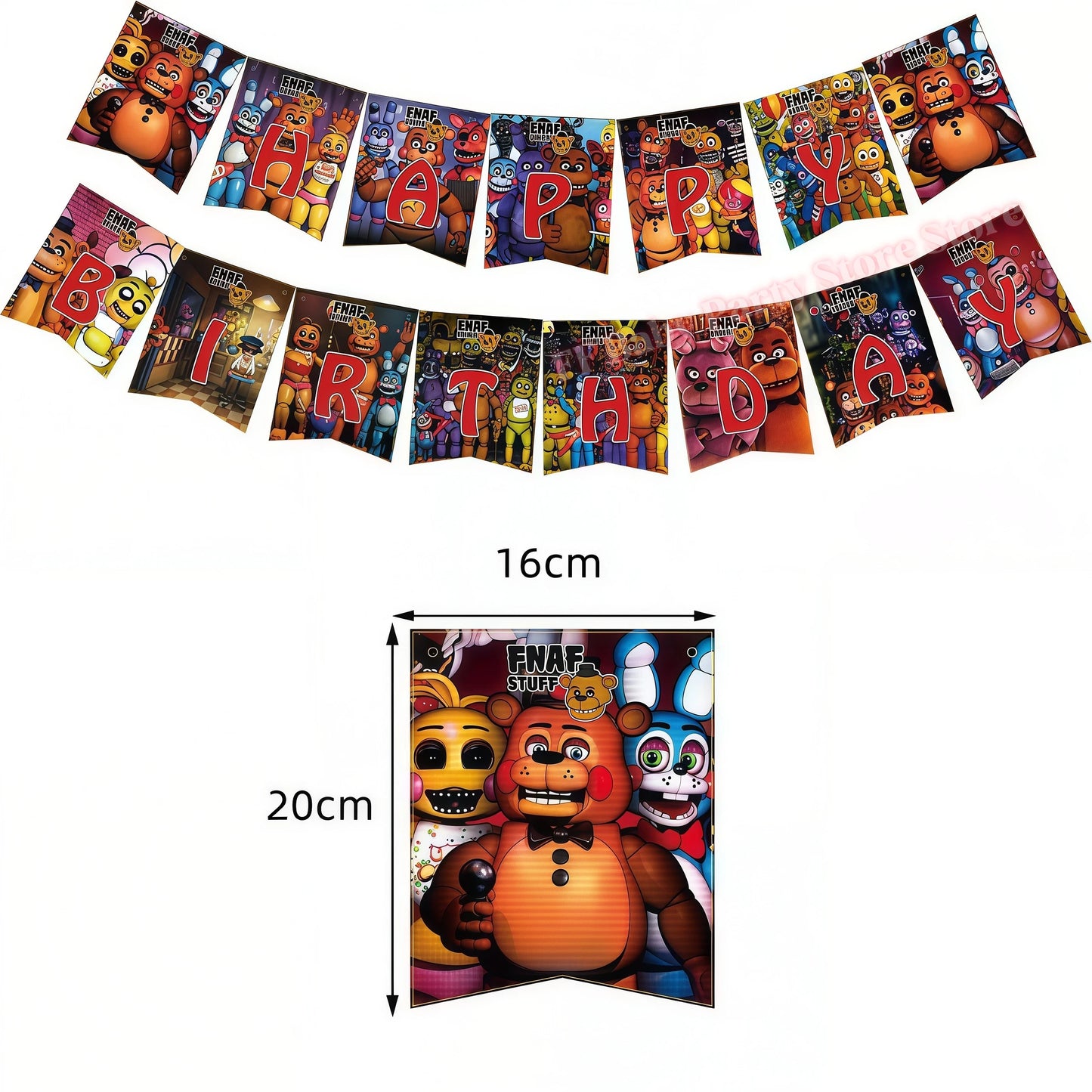 Five Nights Bear Birthday Party Decorations Plate Cup Backdrop Freddyed Balloon for Kids Party Favors FNAFs Event Supplies Gifts