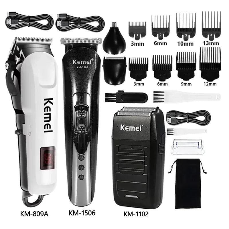 Kemei Hair Clipper Km-809A Km-1506 Km-1102 Profession Hair Trimmer Electric Beard Trimmer for Men's Hair Cutter Machine