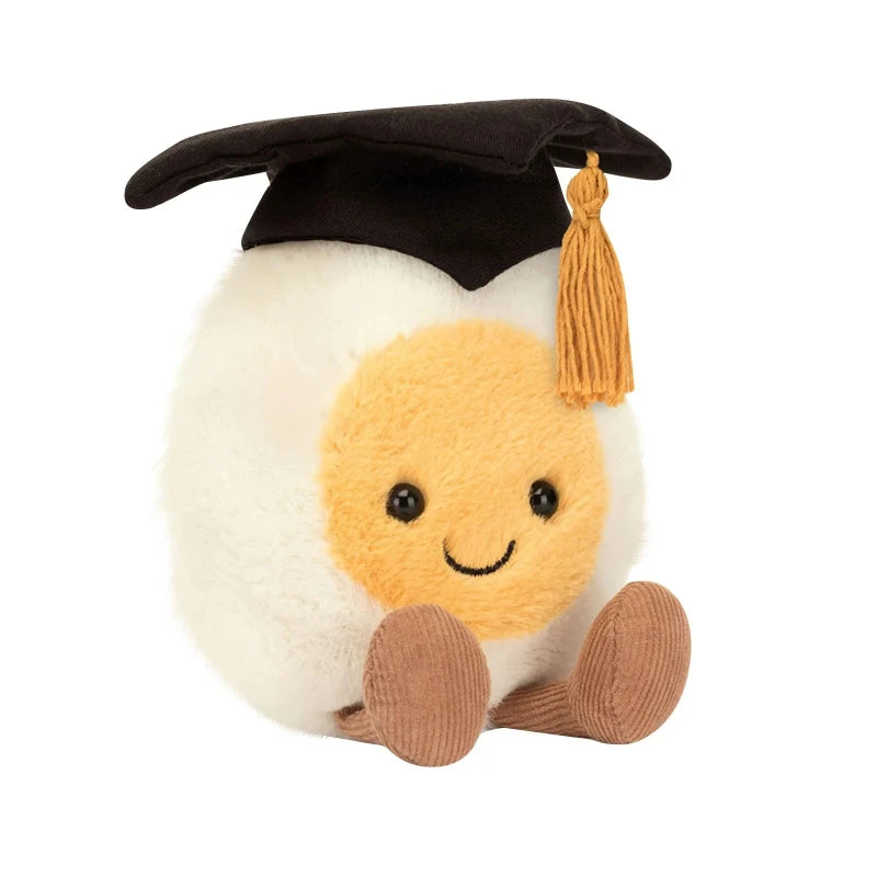 1PC Lovely Soft Boiled Doctor Fashion Creative Pet Toys Lovely Smile Happy Doll Pet Supplies Home Decoration Holiday Kids Gift