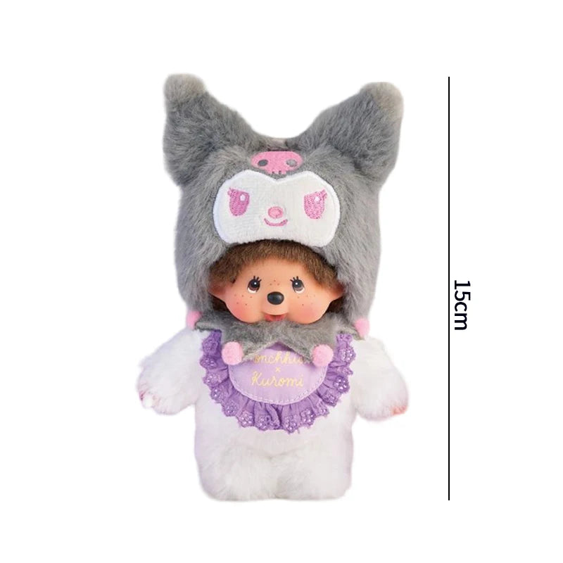 Monchhichi Plush Keychain Kawaii Monchichi Pendant Backpack Charms Cartoon Monchich Keyring Party Favor Gifts 키티 몬치치 モンチッチ