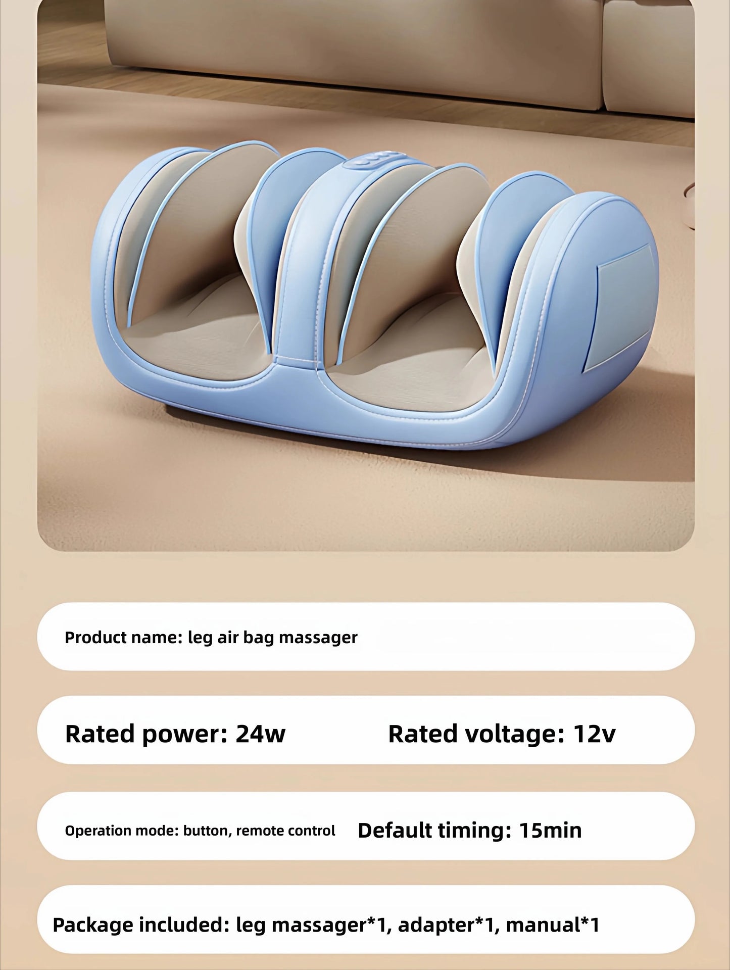 Air Pressure Leg Massager Foot Massage Multi-functional Widened Kneading Squeeze Deep Relaxation Calf With Remote Control