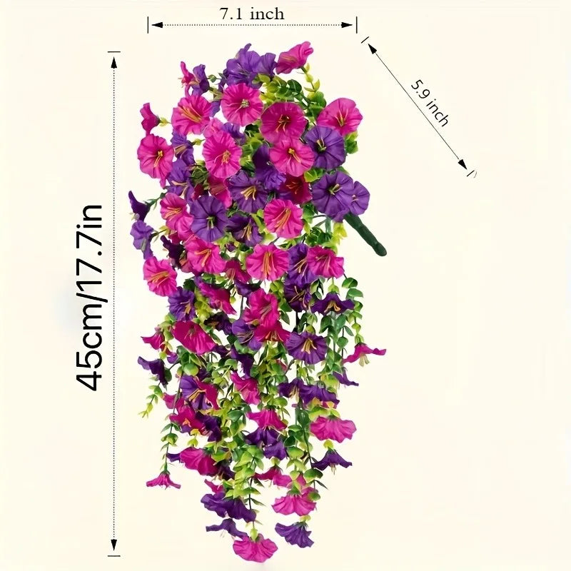 1Pcs Artificial Flowers 75CM Hanging Fake Plant for Home Decor Garden Wedding Decoration Flower Basket Garland Wall Accessories