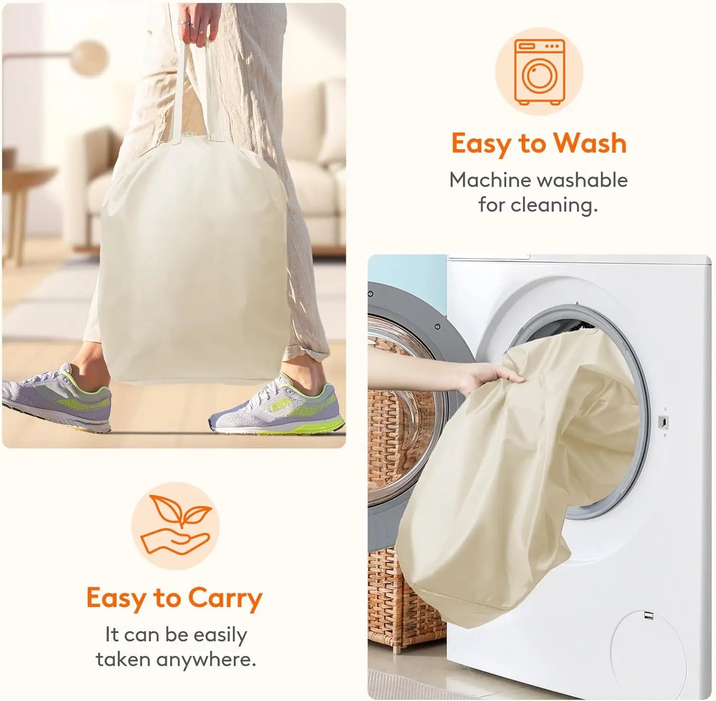 1PC Laundry Basket With Wheels And Lid,Closed Laundry Hamper,Suitable For Bedrooms,Bathtubs,Laundry,Dormitories