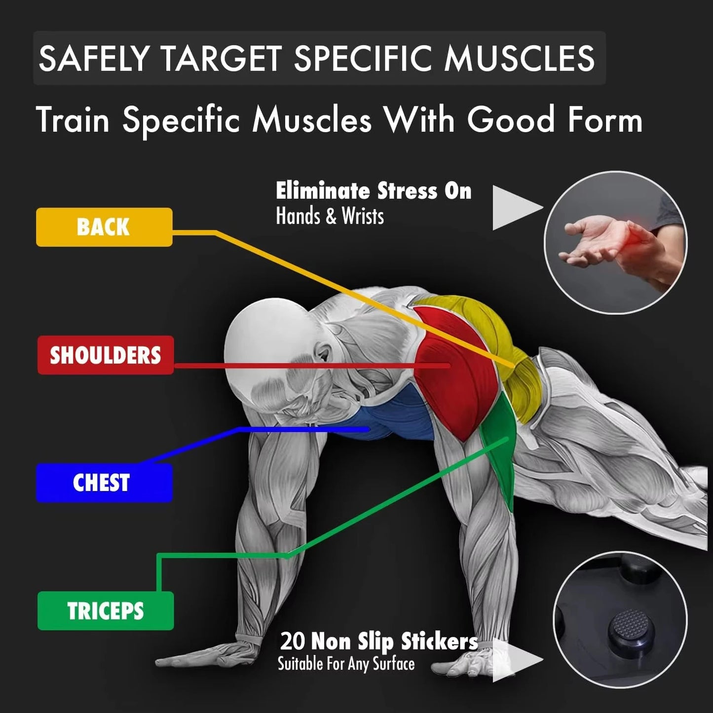 Portable Multifunctional Push-up Board - Fitness and Muscle Training Device Home Workout Set Foldable Push Up Bar Resistance